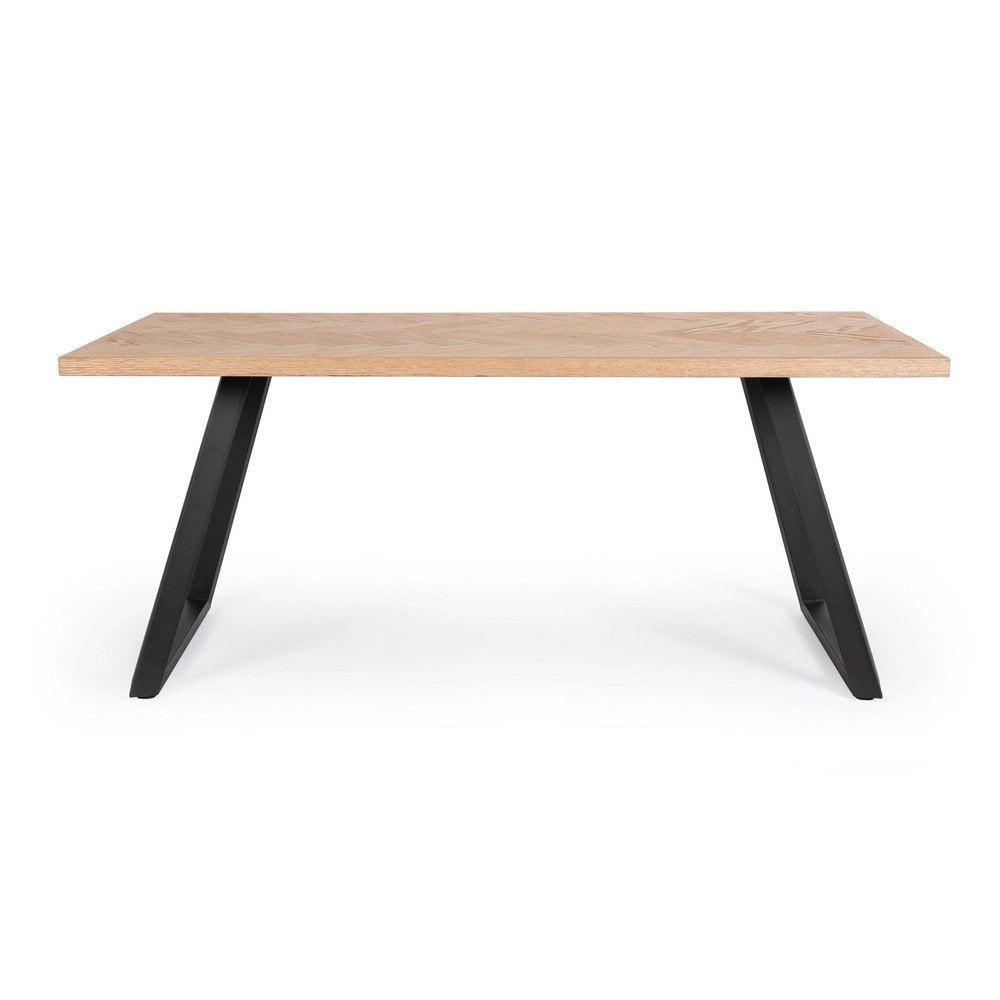 Tavolo Legno Nero Industriale da Interno 180x90 cm - GRIFFIN