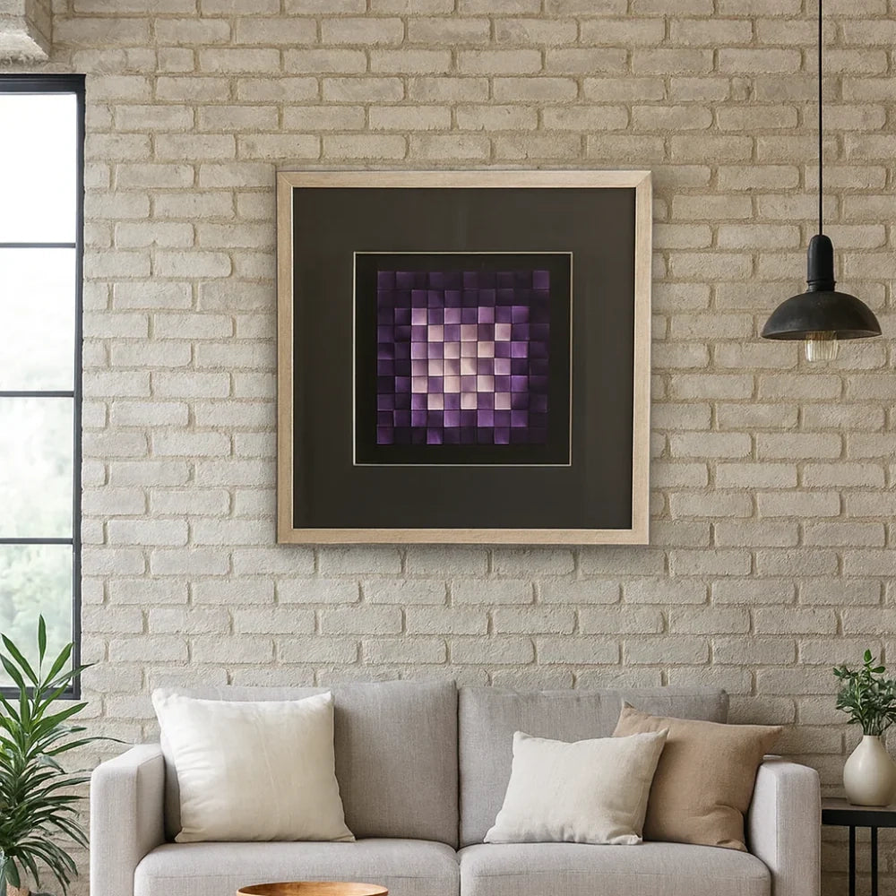 Quadro 3D da parete pixel 60x60 cm design moderno | Duzzle