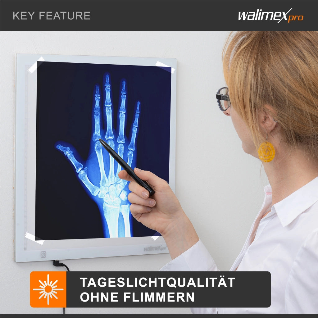 Tavoletta luminosa LED Shining White 380 15 W, Lightpad 38 x 38 cm, dimmerabile, con temperatura di colore 5600 K, per disegno e pittura