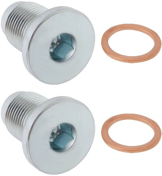 Aftapplug 2 Stuks - M18x1,5 Schroefdraad - Compatibile con Alfa Romeo/FIAT - Vincita di Parte Numero 46476967 - Lunghezza 31 mm - Materiale Affidabile - Olio Stopper
