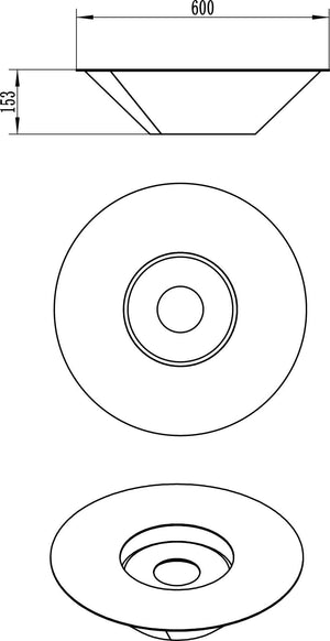 Camino a Bioetanolo da Pavimento Ø60 cm in Acciaio Nero