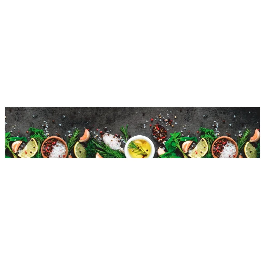 Tappeto da Cucina Lavabile-Tappetino da Cucina Spezie 60x300 cm Velluto 726889