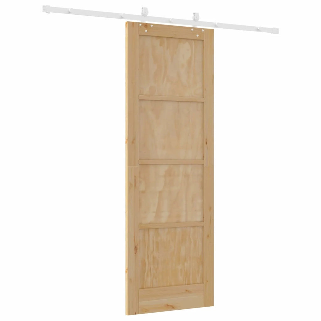 Porta scorrevole Naturale e Bianco 73,5 x 211 cm