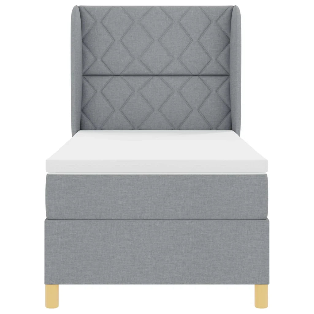 Letto con molle e materasso Grigio Scuro 90x190 cm Tessuto 3340795