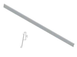 PORTAPREZZO PVC H40 BASCULANTE PER RIPIANO LAMIERA mm.40 h.x500 l.