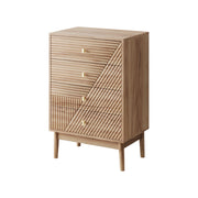 Cassettiera con 4 cassetti per soggiorno in MDF e truciolare 60x40x90 cm rovere