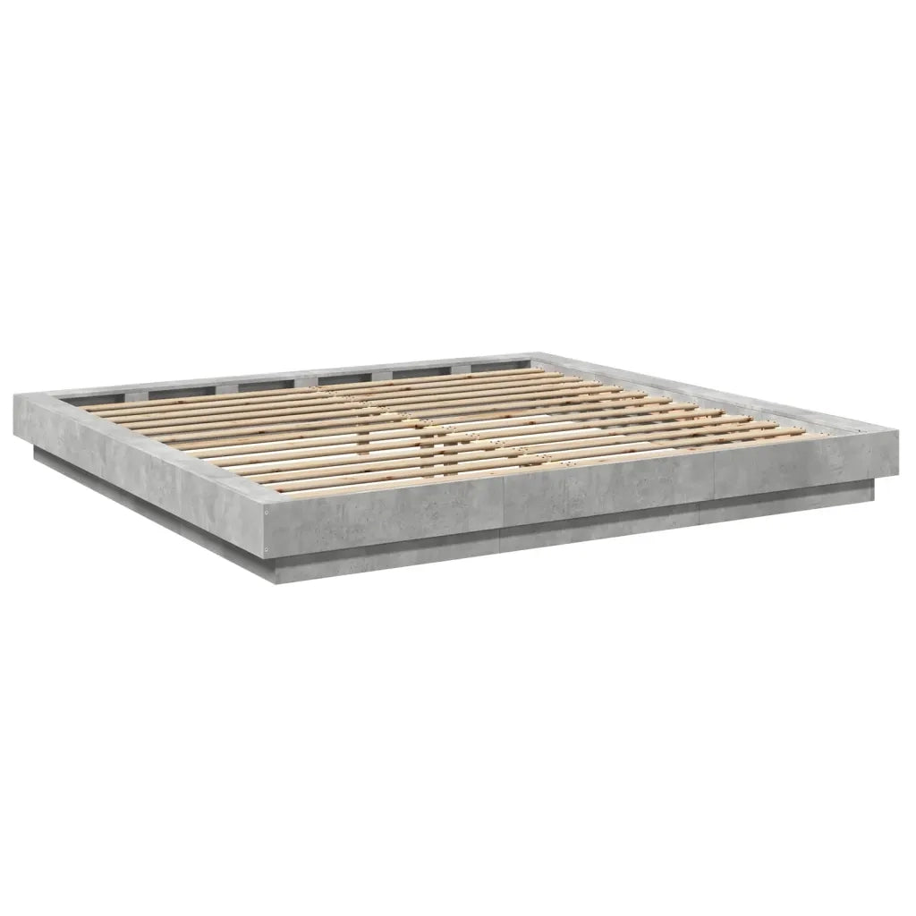 Giroletto-Struttura Letto Grigio Cemento 180x200 cm in Legno Multistrato 512513