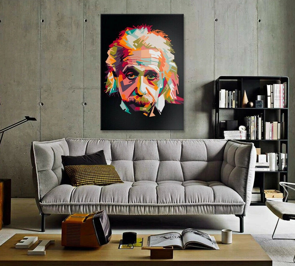 Tela arredo ALBERT EINSTEIN pop art - stampa su tela in alta definizione Misura: 50x70 cm