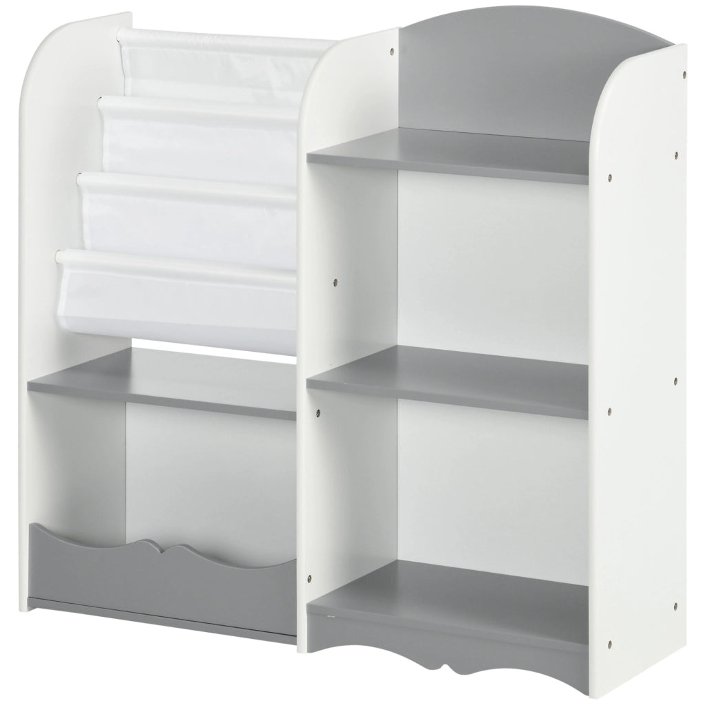 Scaffale Bambini con Ripiani Aperti ¨C zephmum ¨C 85x26x84 cm Grigio