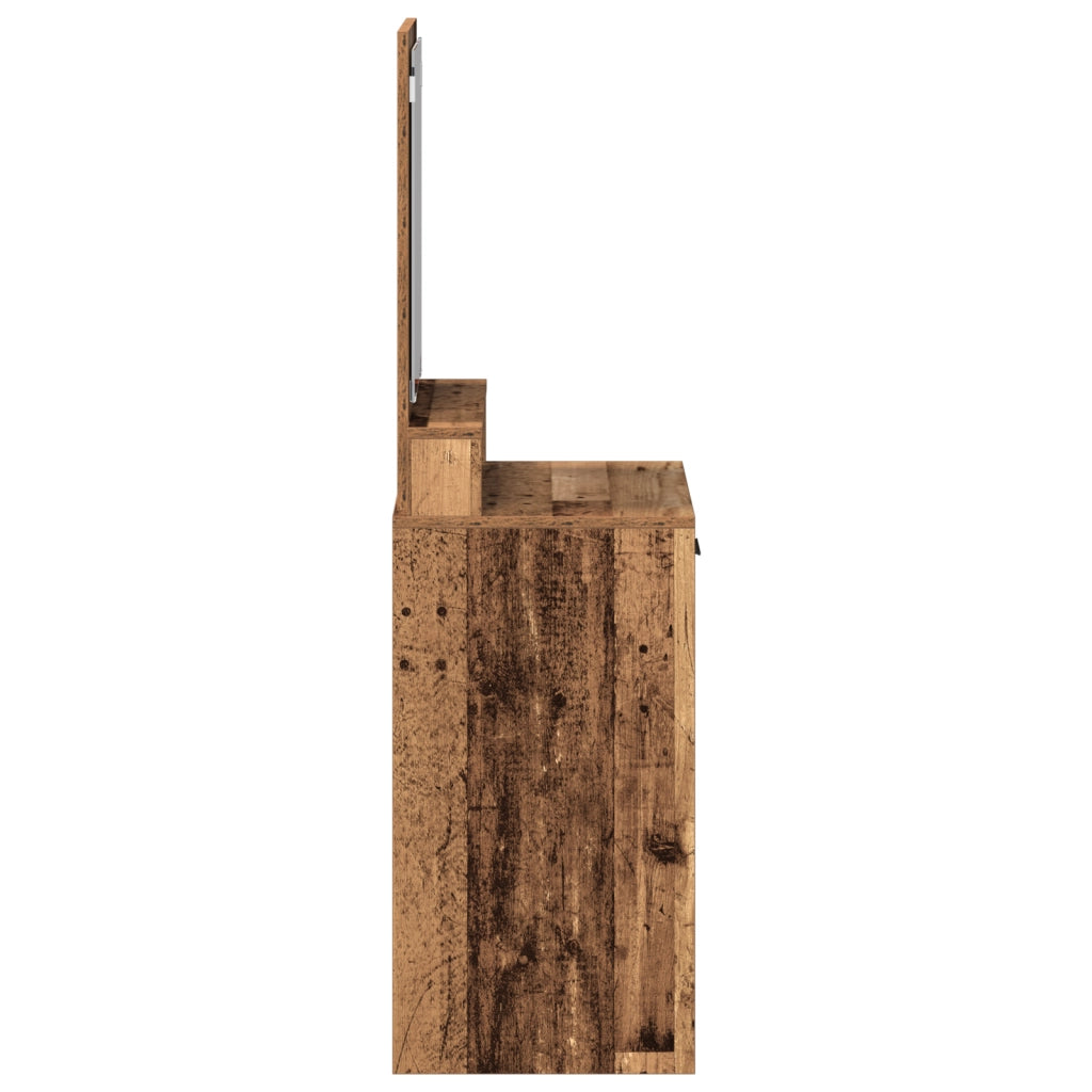 Toeletta  con cassetti in legno antico 50x41x140 cm
