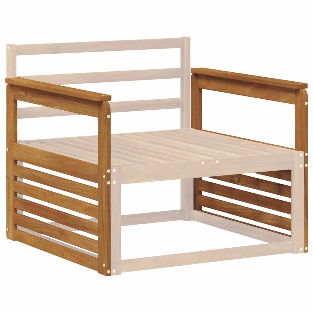Bracciolo 2 pz Naturale 79 x 6 x 61 cm Legno di Acacia Massello 900586