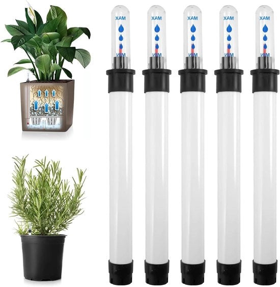 Indicatore di Livello di Acqua 5 in 1 per Idroponica - 20cm - Indicatore di Livello di Acqua di Plastica per Piantine Autoirriganti e Vasche per Fiori - Adatto per Piante da Interno