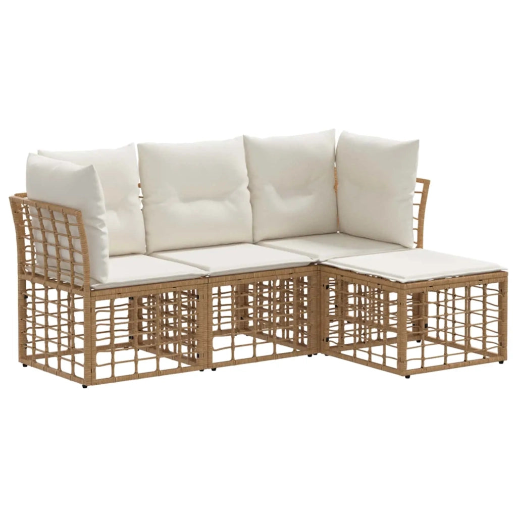 Set di divani da esterno Naturale Poliestere 3437456