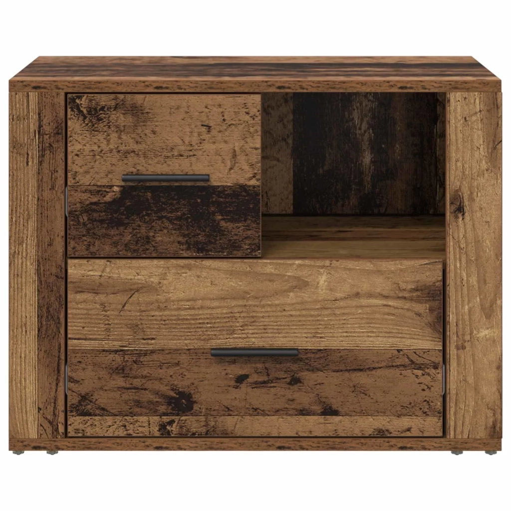 Comodino | Armadio da Notte | Mobiletto da notte con cassetto Legno vecchio 35 x 60 x 50 cm
