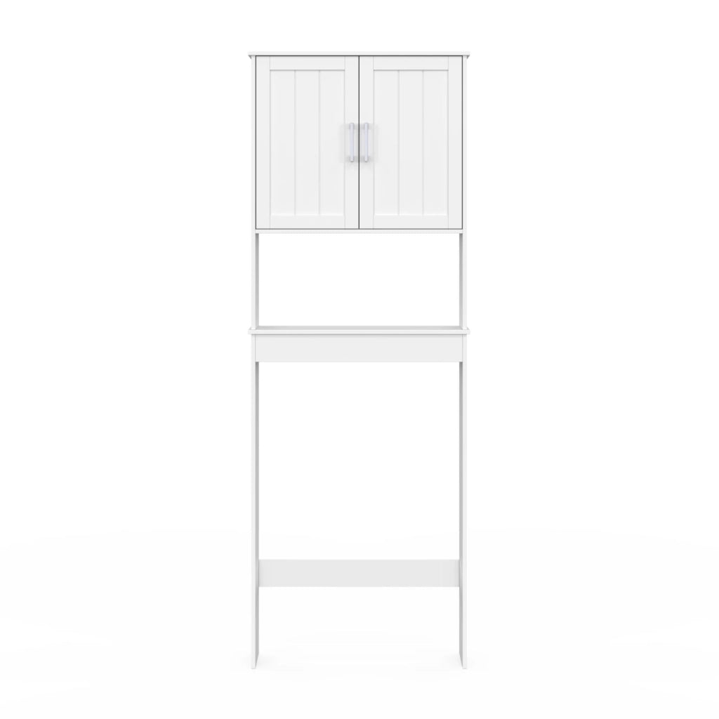IDMarket - Armadio a scaffale WALDO sopra il WC in legno bianco