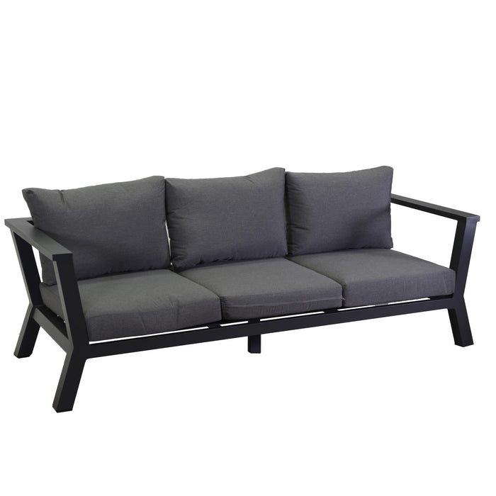 Divano 3 Posti 193x78xh84 cm in Alluminio Riverton Antracite