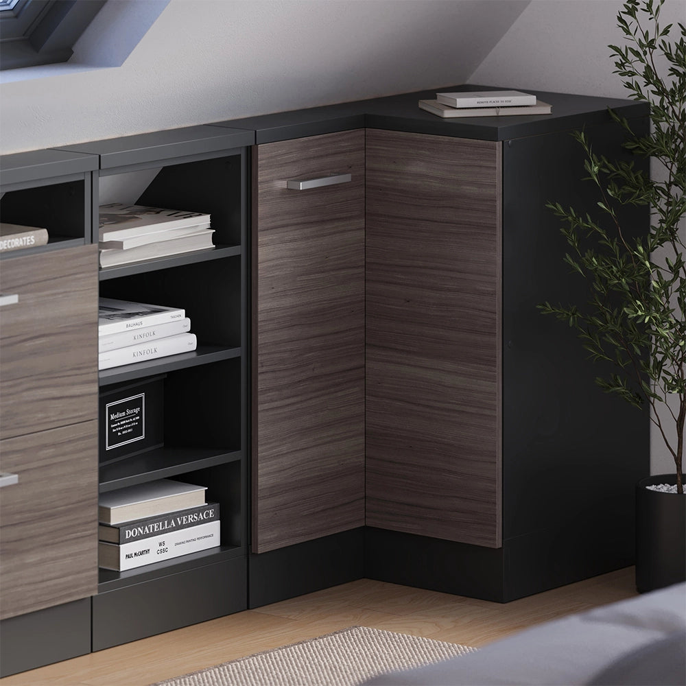 Mobile sottotetto Mobile angolare Rion Grigio nobile/Antracite 75.6 x 83.8 cm con 1 porta Vicco