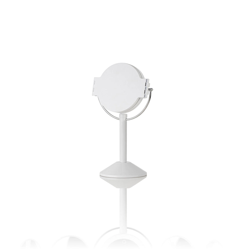 Specchio da tavolo con led in plastica bianco cm. L.25xP.20,5xH.46,5