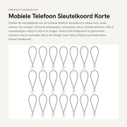 Cinturino di sicurezza per telefono cellulare - Corda corta con elastico - Leggera e intrecciata - Adatta a uomini e donne - Cinturino di sicurezza sicuro - Idoneo per smartphone