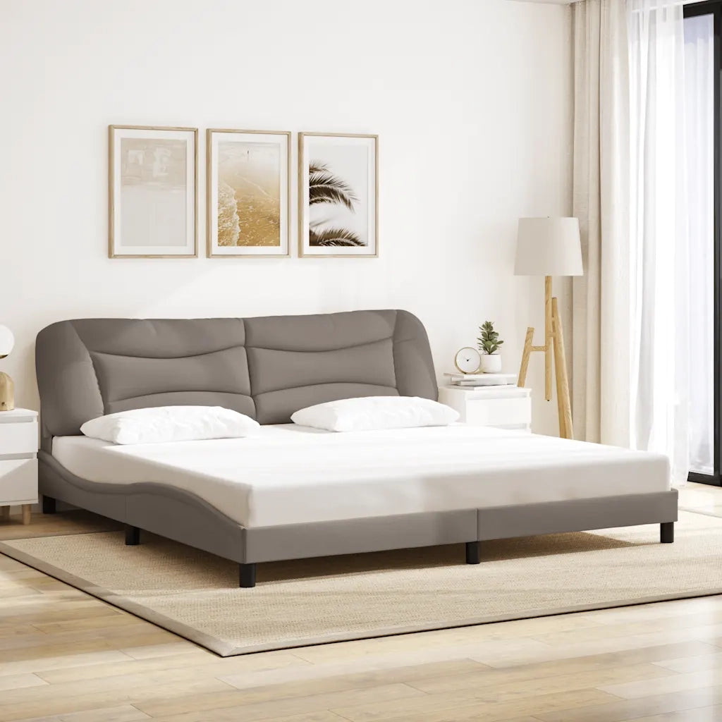 Giroletto senza Materasso Hvar Tortora 200x200 cm in Tessuto