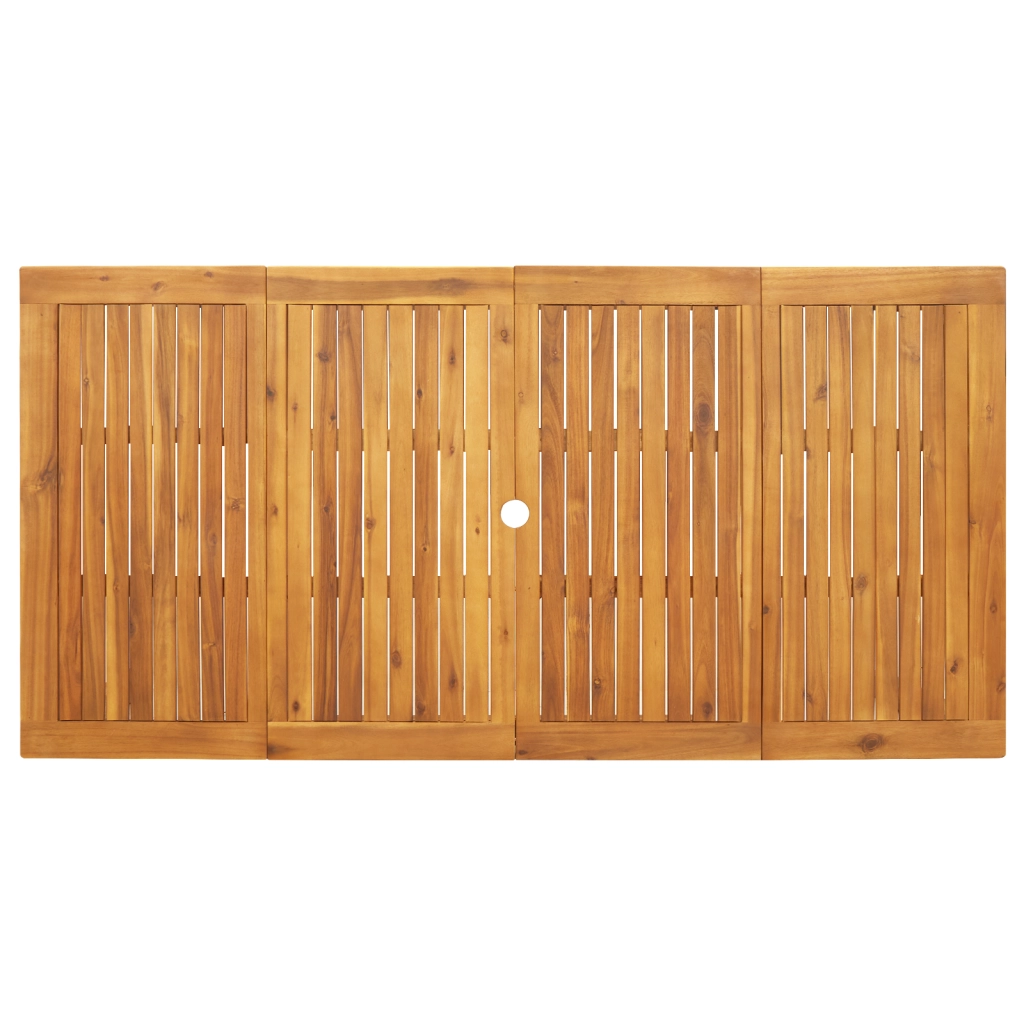 Set da pranzo da giardino  da 9 pezzi Grigio Polyrattan Acacia
