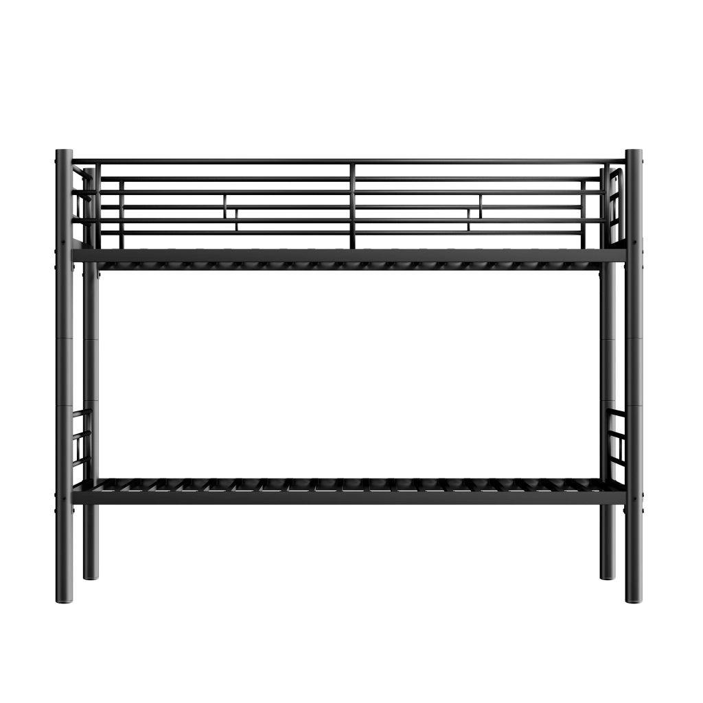 Etagenbett mit Sicherheitsgel?nder metallo nero 90x200 cm