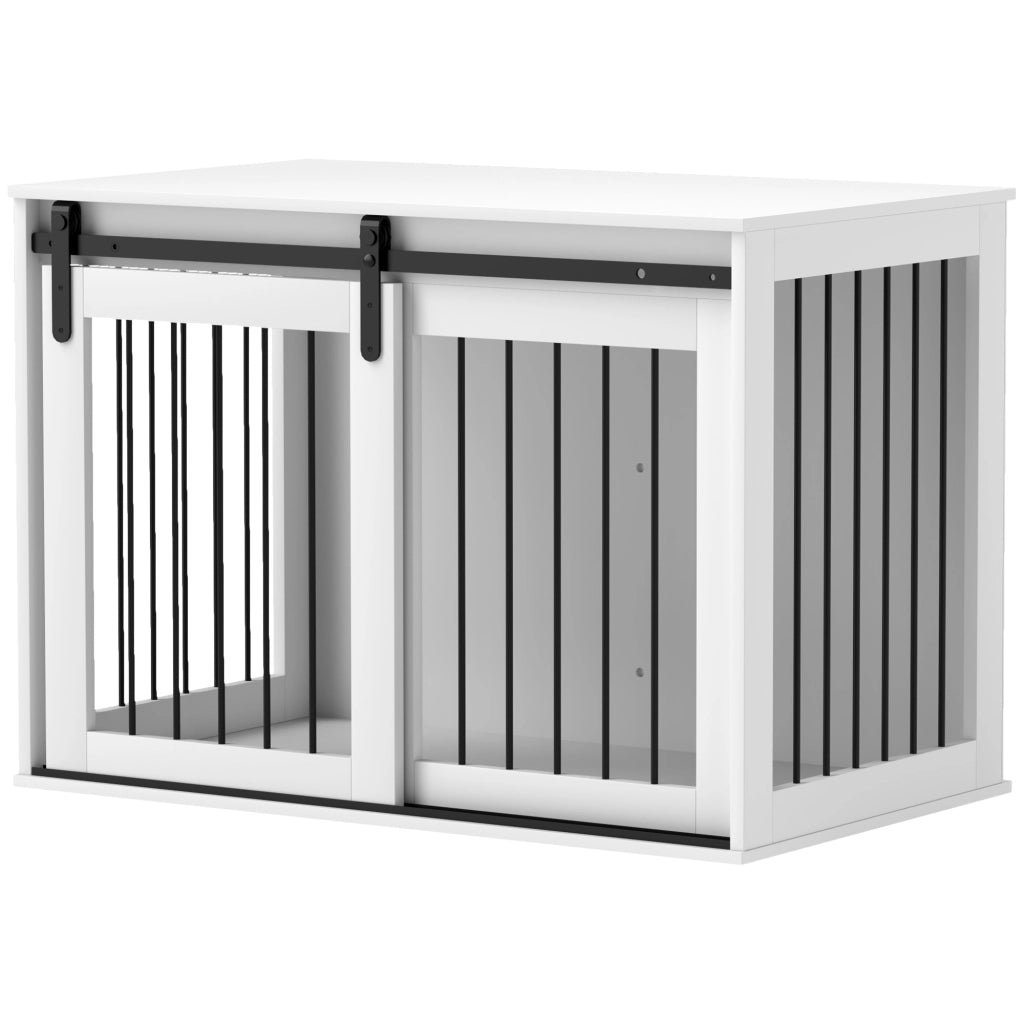 Casetta per Cani con Ante Scorrevoli ¨C Zephmum ¨C 98x58x61 cm Noce