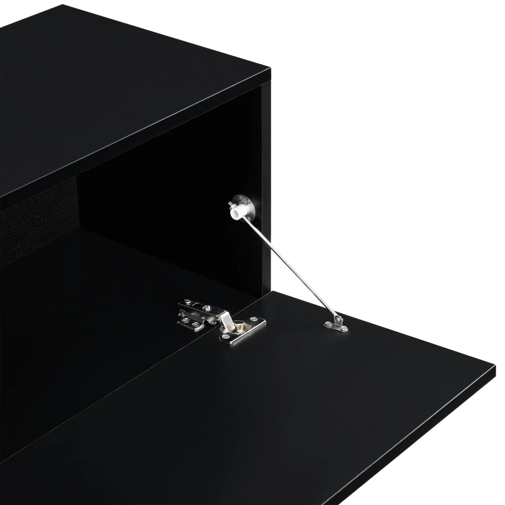 Mensola di design porta tv con 2 cassetti 140 cm nero lucido 03_0005192