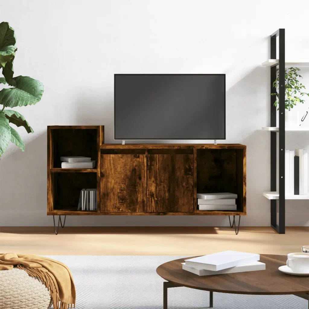 Mobile TV | Armadietto TV | Mobile Porta TV Rovere Fumo 100x35x55 cm in Legno Multistrato