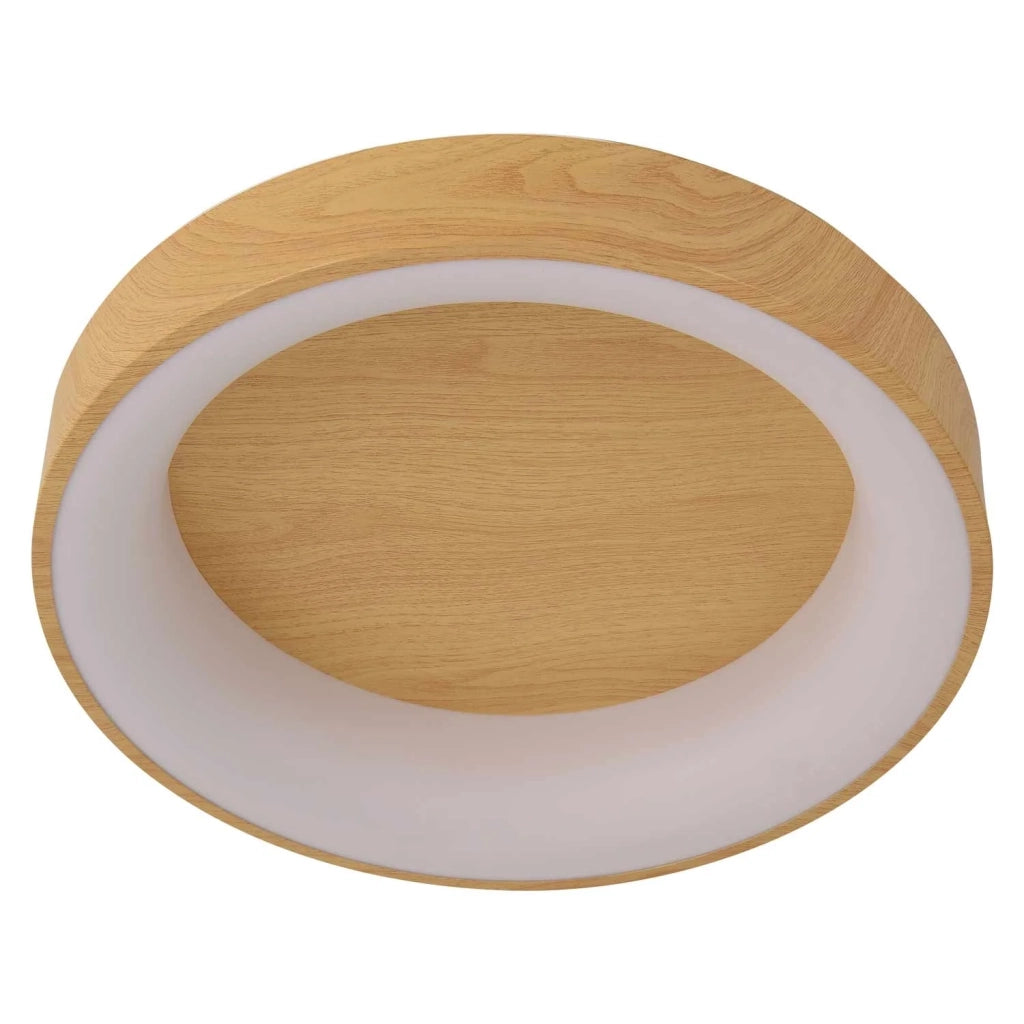 LÚZETE - PLAFONIERA LED 50W REGOLABILE CON TELECOMANDO EFFETTO LEGNO HARALD