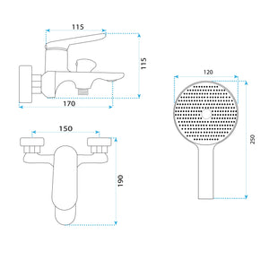 Rubinetto Da Vasca Rea Marco Black