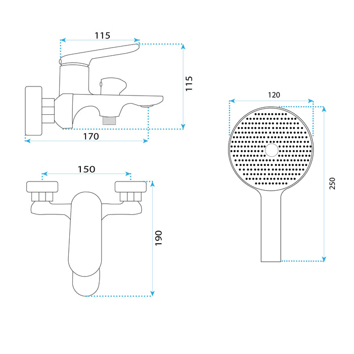 Rubinetto Da Vasca Rea Marco Black