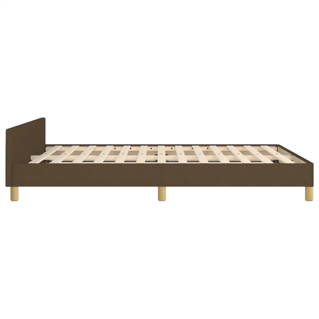 Giroletto senza Materasso-Struttura Letto Marrone Scuro 140x190 cm Tessuto 690642