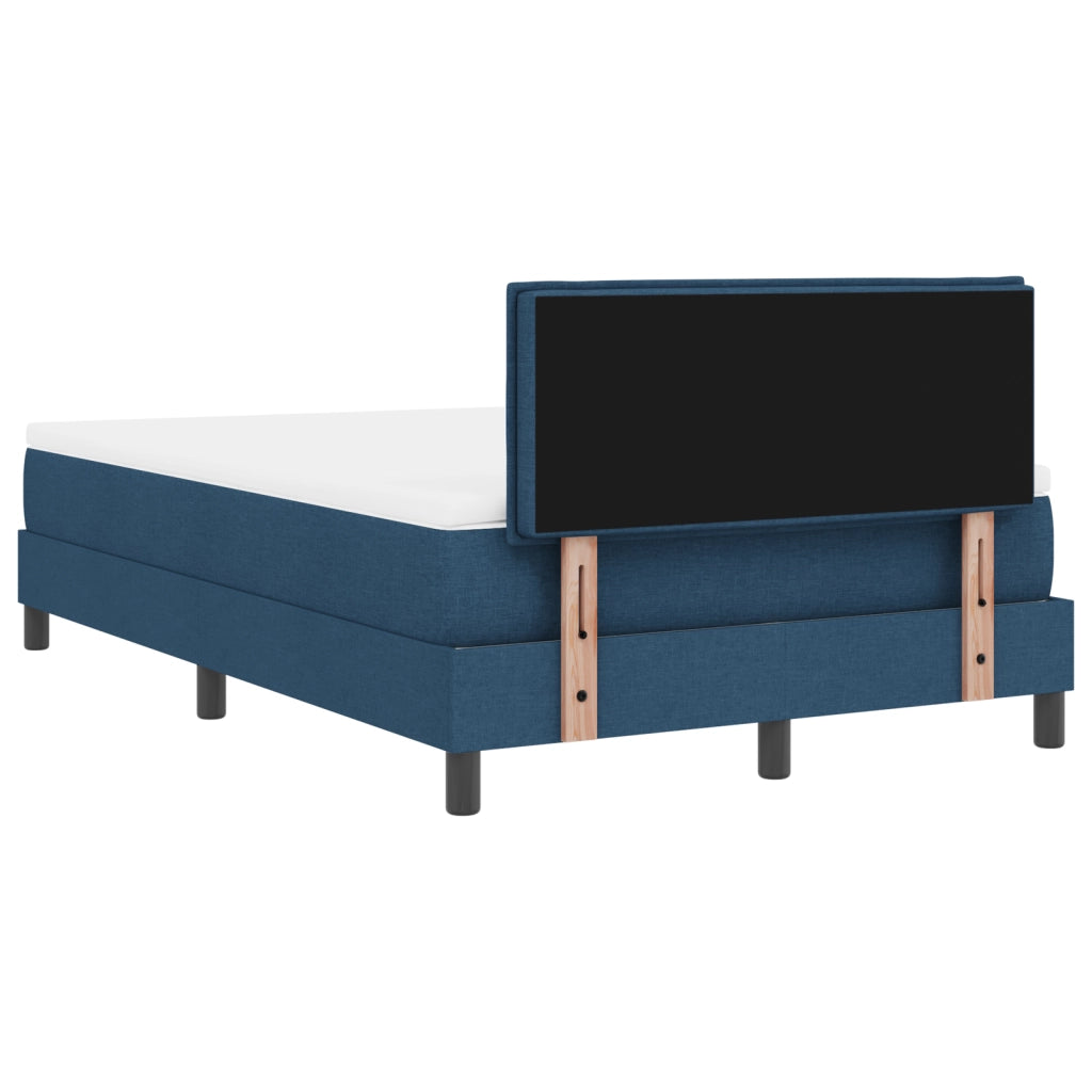 Letto Box Spring con Materasso Blu 120x200 cm Tessuto