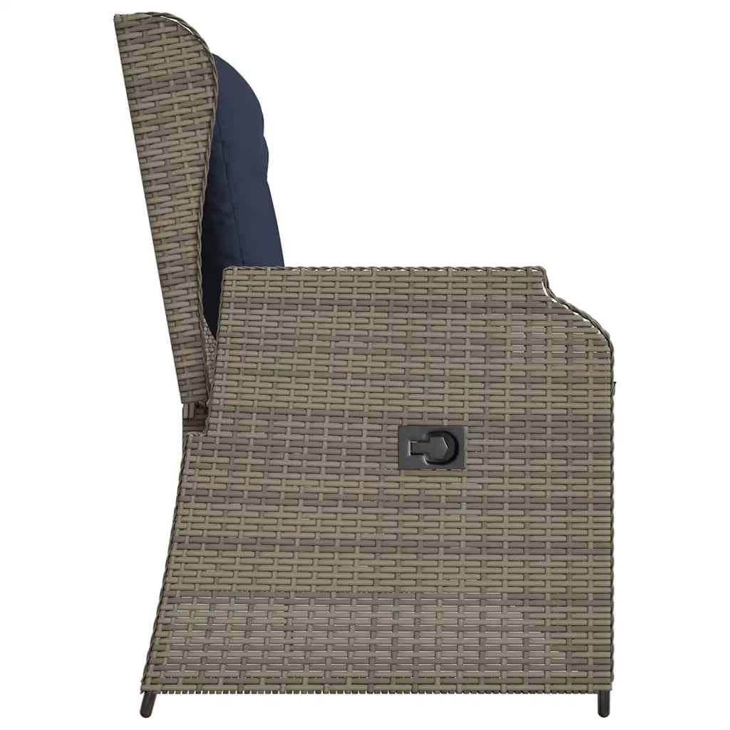 Panchina da giardino Grigio polyrattan 3394465