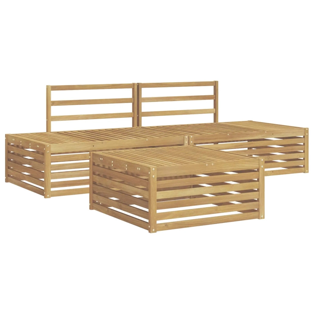 4 pz Set di divani da esterno Bianco 3391109