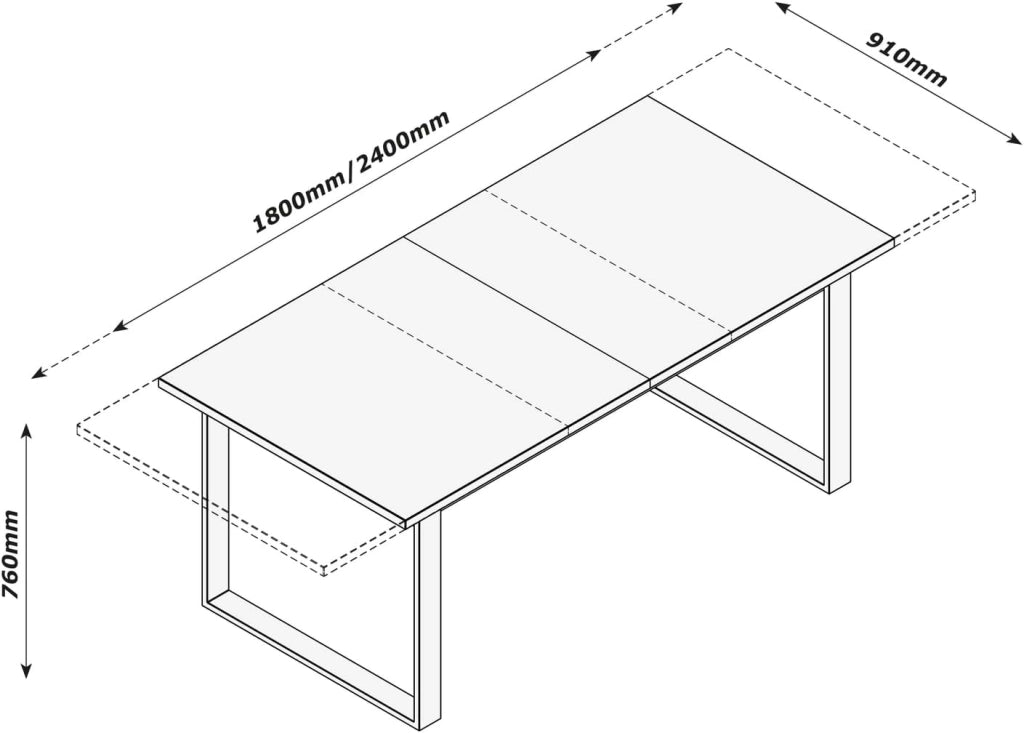 TAVOLO IN LEGNO ALLUNGABILE Infinito colore noce brera  - COMPOSAD