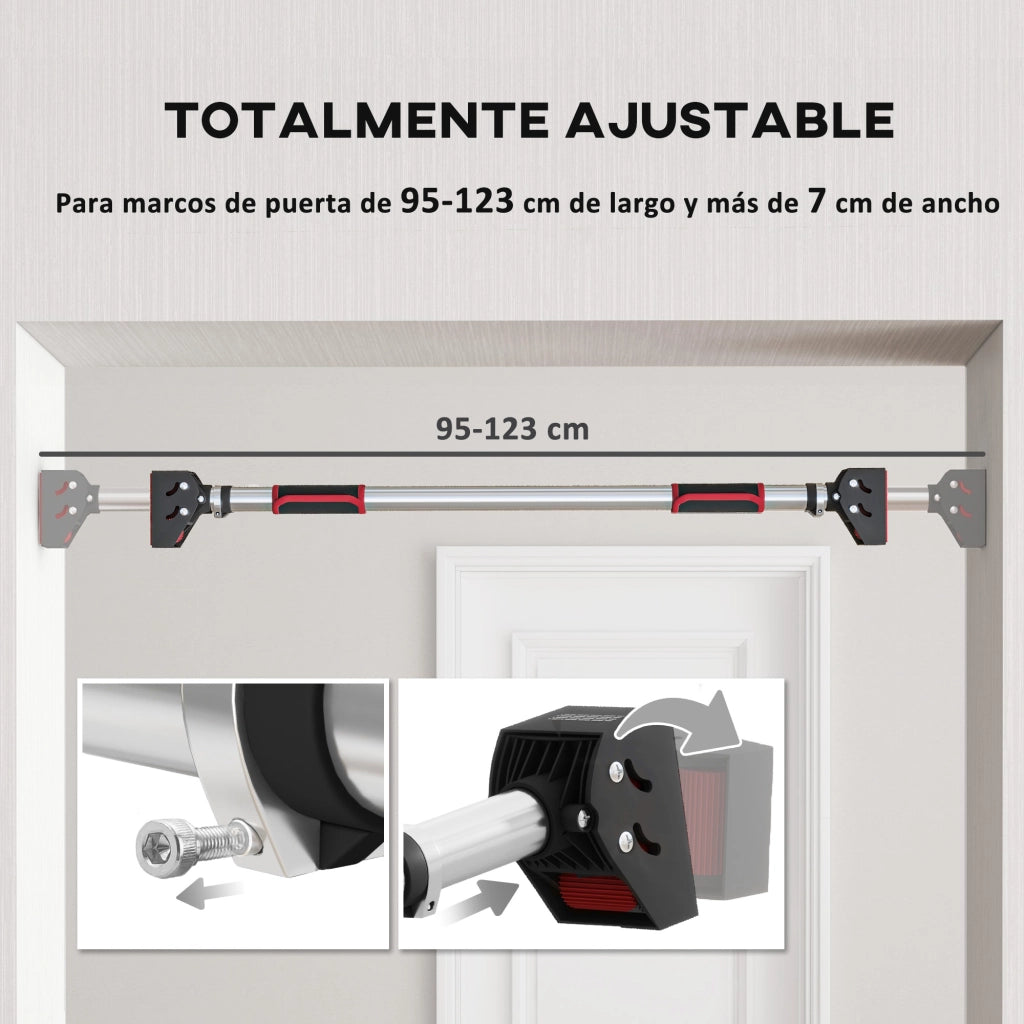 Barra per Trazioni Porte ¨C zephmum ¨C Nero 95-123 cm 200 kg