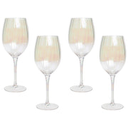 Set di 4 calici da vino rosso in vetro soffiato a mano con finitura iridescente 53 cl calici da tavola