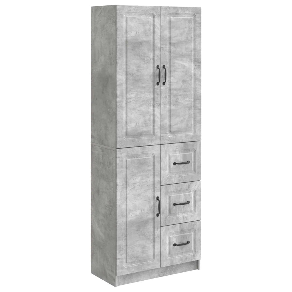 Set di armadi 2 pcs Grigio Cemento Legno ingegnerizzato