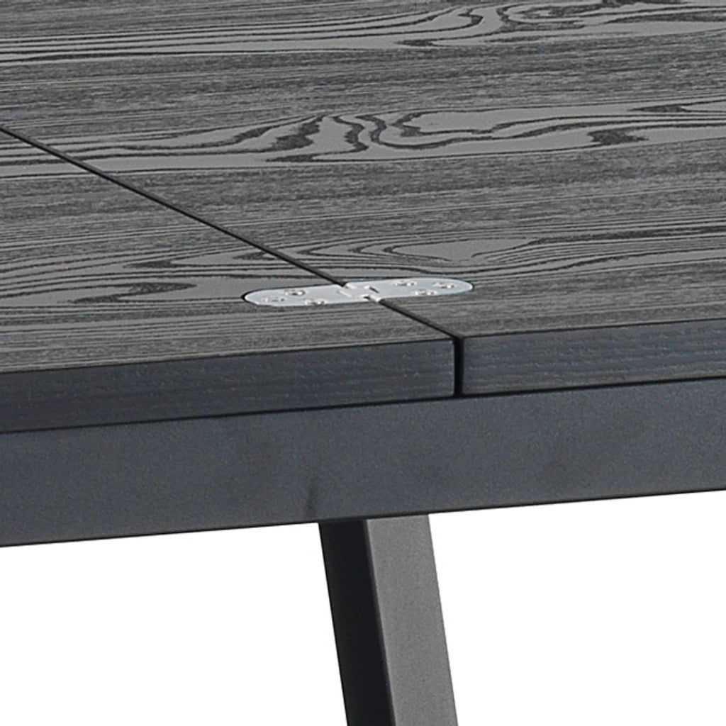 Tavolo allungabile TAKLA BLACK WOOD in MDF nero effetto legno