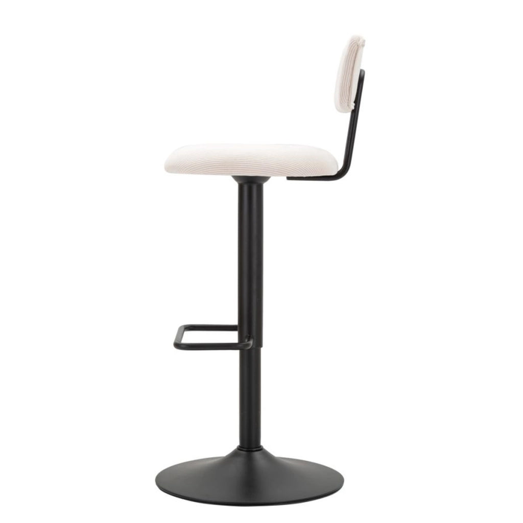 Set di 2 Sgabelli Alti VKH446, Bianco, Metallo, 41x47,5x85 cm