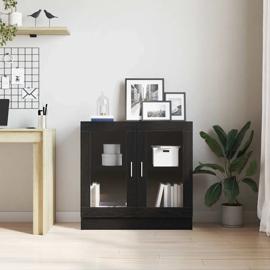 Armadio per Libri Rovere Nero 82,5 x 30,5 x 80 cm 862518