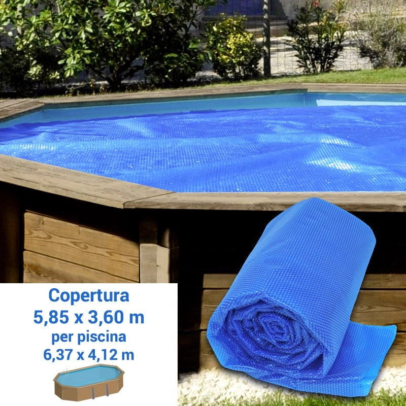 Copertura Isotermica A Bolle 6,18 X 4,18 M Per Piscine In Legno Gre 6,72 X 4,72 M Misure: 5,85 X 3,60 m