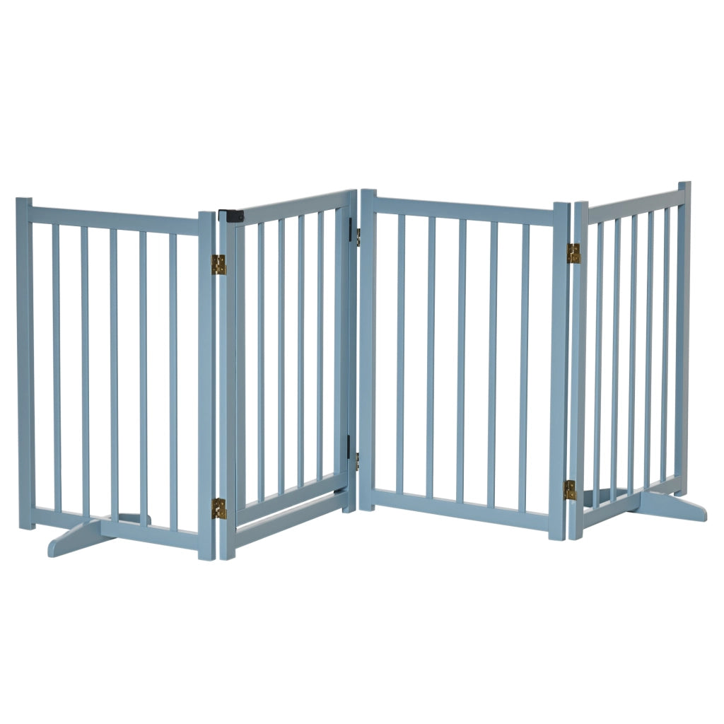 Cancello Pieghevole per Cani ¨C Minimal ¨C Legno Grigio 237.5x36x80 cm