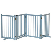 Cancello Pieghevole per Cani ¨C Minimal ¨C Legno Grigio 237.5x36x80 cm