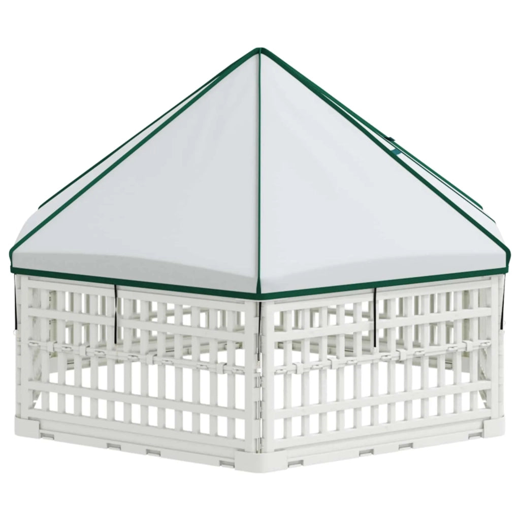 Panchetto per Cani a 6 Pannelli Bianco 122 x 106 x 79 cm 42027218