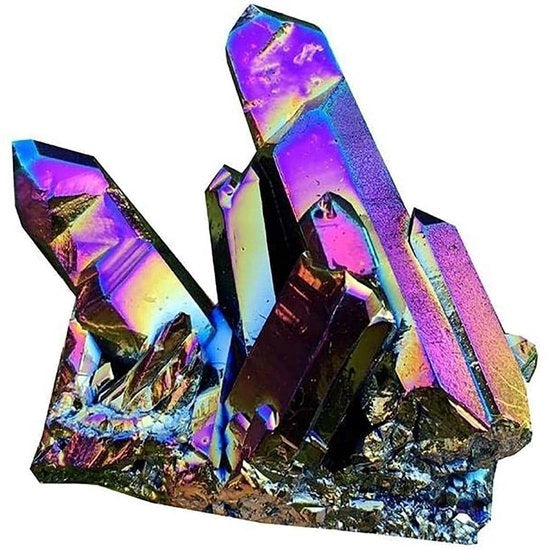 Specimen di Cristallo Naturale Arcobaleno - Geode Pietra - Roccia Cristallina - Decorazione Casa - Colorato - Esemplare Unico