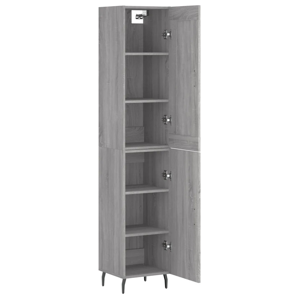 Credenza Grigio Sonoma 34,5x34x180 cm in Legno Multistrato 3200151