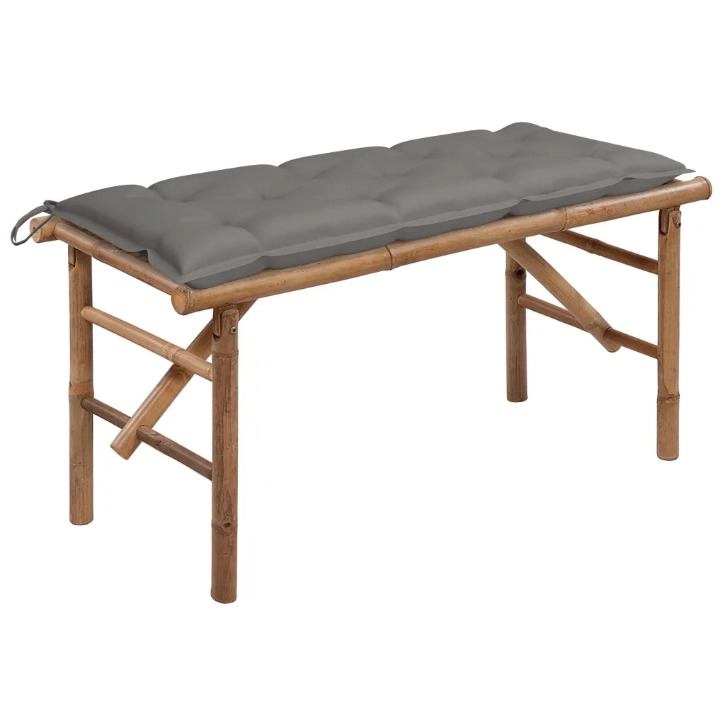 Panca da Giardino Pieghevole con Cuscino 118 cm in BambÃ¹ cod mxl 67007